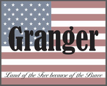 Julie Russell Framed Flag Sign 16x20