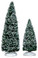 34665 - Snowy Juniper Tree, Medium & Small, Set of 2 - Lemax Christmas Village Trees