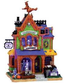 75494 - Agatha's Costume Crypt, with Adaptor - Lemax Spooky Town Halloween Village Houses & Buildings
