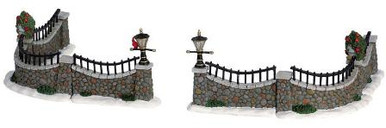 63576 -  Stone Wall, Set of 6 - Lemax Christmas Village Table Pieces