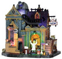 35493 - Dr. Gloom N. Doom's Laboratory, with 4.5v Adaptor  - Lemax Spooky Town Halloween Village Houses & Buildings