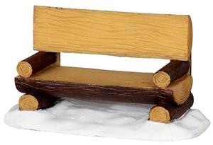34617 - Log Bench  - Lemax Christmas Village Misc. Accessories