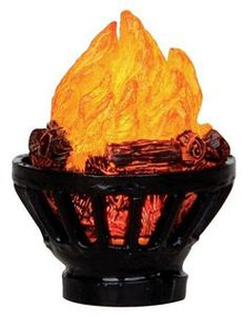 24544 - Outdoor Fire Pit, Battery-Operated (4.5v)  - Lemax Christmas Village Misc. Accessories