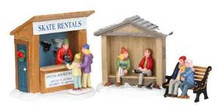 03849 - Skate Rentals, Set of 3 -  Lemax Christmas Village Table Pieces