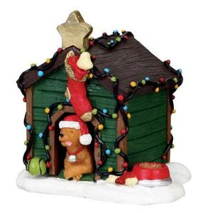 02808 - Decorated Light Doghouse -  Lemax Christmas Figurines