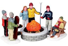 04223 - Fire Pit, Set of 5, B/O (4.5v) -  Lemax Christmas Village Table Pieces