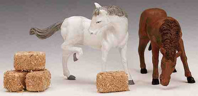 12511 -  Feed for the Horses, Set of 6 - Lemax Christmas Village Figurines