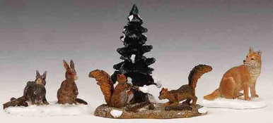 12516 -  Woodland Animals, Set of 4 - Lemax Christmas Village Figurines