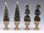 34965 - Cone-Shaped & Sculpted Topiaries, Set of 4 - Lemax Christmas Village Trees
