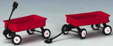 44175 -  Red Wagons, Set of 2 - Lemax Christmas Village Misc. Accessories