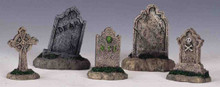 44145 -  Tombstones, Set of 5 - Lemax Spooky Town Halloween Village Accessories
