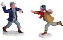 62308 -  Snowball Fun, Set of 2 - Lemax Christmas Village Figurines
