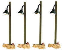 54362 -  Rustic Street Lamp, Set of 4, Battery-Operated (4.5v) - Lemax Christmas Village Misc. Accessories