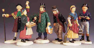 92356 -  Village People Christmas Figurines, Set of 6 - Lemax Christmas Village Figurines