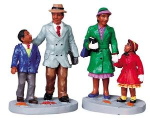 92648 -  Going to Church, Set of 2 - Lemax Christmas Village Figurines