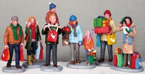 92683 - Holiday Shoppers, Set of 6 - Lemax Christmas Village Figurines