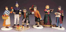 92355 -  Townsfolk Christmas Figurines, Set of 6 - Lemax Christmas Village Figurines