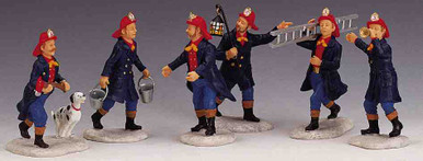 02446 -  Fireman, Set of 6 -  Lemax Christmas Figurines