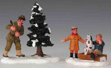 42866 -  Fresh Cut Christmas Tree, Set of 3 - Lemax Christmas Village Figurines