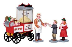 02832 - Popcorn Seller, Set of 4 -  Lemax Christmas Figurines