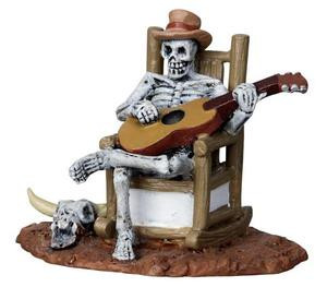 22003 - Rocking Chair Skeleton  - Lemax Spooky Town Halloween Village Figurines