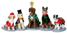 32126 - Costumed Canines, Set of 5  - Lemax Christmas Village Figurines