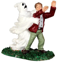42206 - Ghost Grasps Victim  - Lemax Spooky Town Halloween Village Figurines