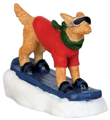 42222 - Snowboarding Dog  - Lemax Christmas Village Figurines