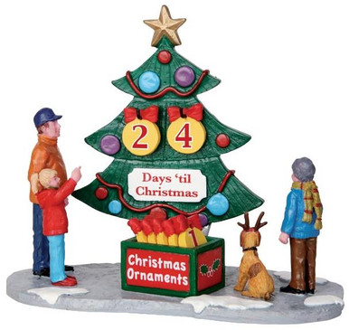 33011 - Countdown Tree, Set of 7  - Lemax Christmas Village Table Pieces