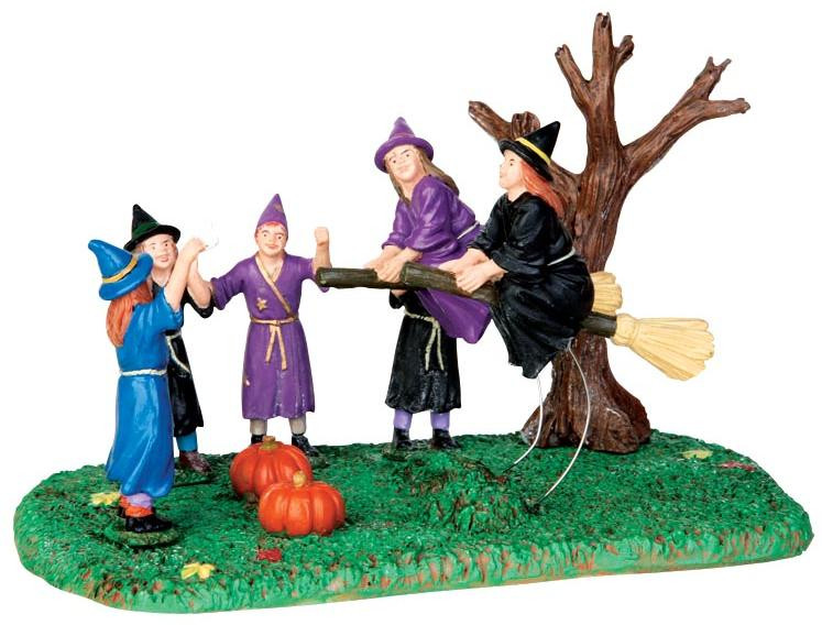 43065 Broom Race Lemax Spooky Town Halloween Village Accessories