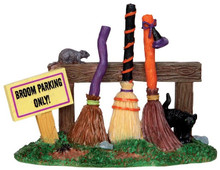 44737 - Broom Parking Rack  - Lemax Spooky Town Halloween Village Accessories