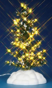 44786 - Lighted Pine Tree, Medium, Battery-Operated (4.5v) - Lemax Christmas Village Trees