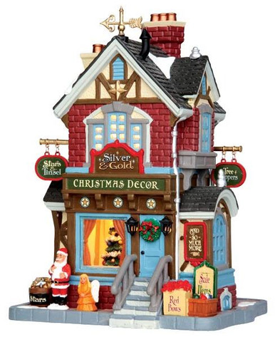 45699 - Silver & Gold Shop  - Lemax Caddington Village Christmas Houses & Buildings