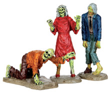 42219 - Walking Zombies, Set of 3 - Lemax Spooky Town Figurines