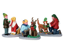52358 - Doggie Dress Up, Set of 3 - Lemax Christmas Figurines