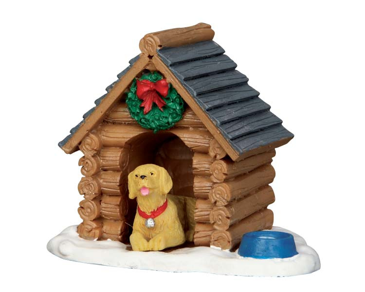 54943 - Log Cabin Dog House - Lemax Misc. Accessories - Villages