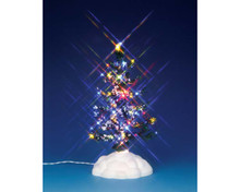 54949 - Lighted Pine Tree, Multi,  Medium, Battery-Operated (4.5v) - Lemax Christmas Village Trees