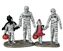 62423 - Trick or Treating with Mummy and Deady, Set/2 - Lemax Spooky Town Figurines