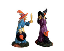 72490 - Black Cat Millinery, Set of 2 - Lemax Spooky Town Figurines