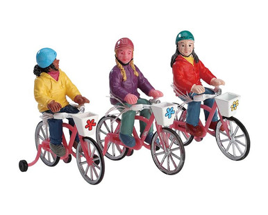 72502 - Bike Ride, Set of 3 - Lemax Figurines