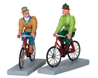 72514 - Bloomers and Bicycles, Set of 2 - Lemax Figurines