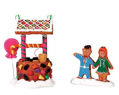 73295 - Wishing Well of Delight, Set of 2 - Lemax Sugar N Spice Accessories