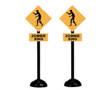 74218 - Zombie Crossing, Set of 2 - Lemax Spooky Town Accessories