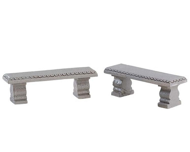 74236 - Plaza Bench, Set of 2 - Lemax Misc. Accessories