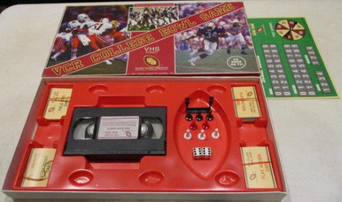 Vintage Board Games - VCR College Bowl Game - 1987 - Video Cassette Games, Inc