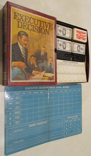Vintage Board Games - Executive Decision - 1971