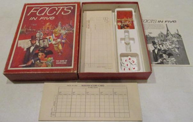 Vintage Board Games - Facts in Five - 1976