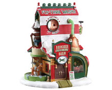 75293 - Reindeer Grooming Barn, Battery-Operated (4.5v) - Lemax Santa's Wonderland