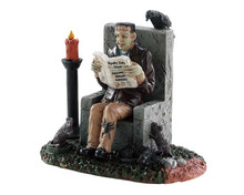 82570 - Monster Reading Spooky News - Lemax Spooky Town Figurines