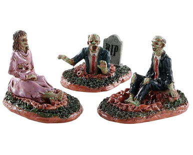 82574 - Deadly Conversation, Set of 3 - Lemax Spooky Town Figurines